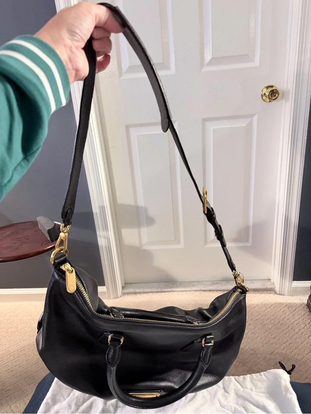 Authentic Marc by Marc Jacobs Black Leather Satchel| includes dust bag